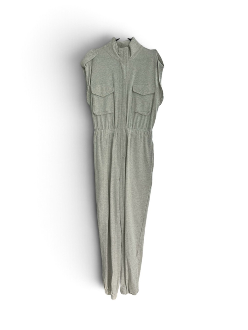Sleeveless Jumpsuit in Light Grey